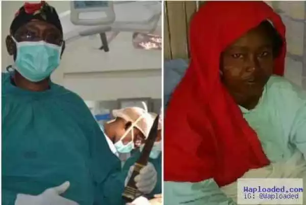 The Knife Doctors Removed From Cheek Of Woman Stabbed By Husband (Photos)